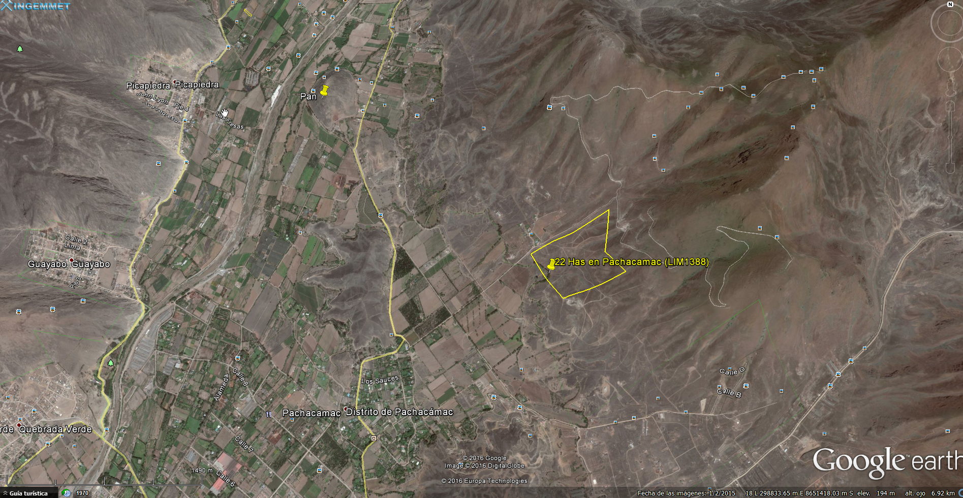 Terrenos en Pachacamac de 1 a16 has